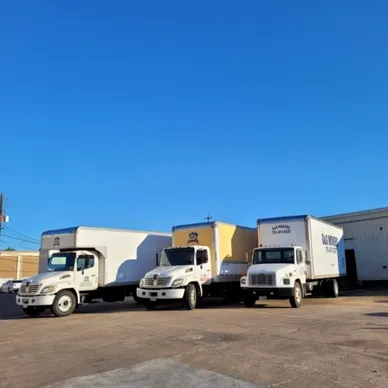 Long-distance moving truck on the highway